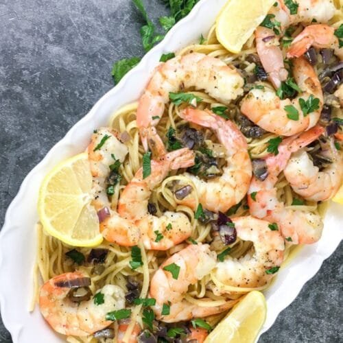 Shrimp Scampi with Spaghetti