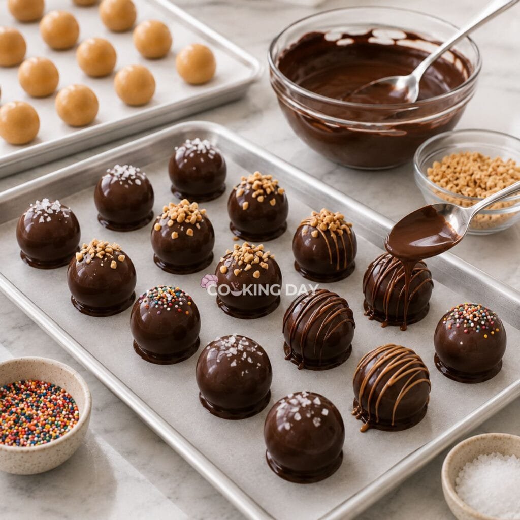 Step 10_ Add Decorations - Peanut Butter Truffles