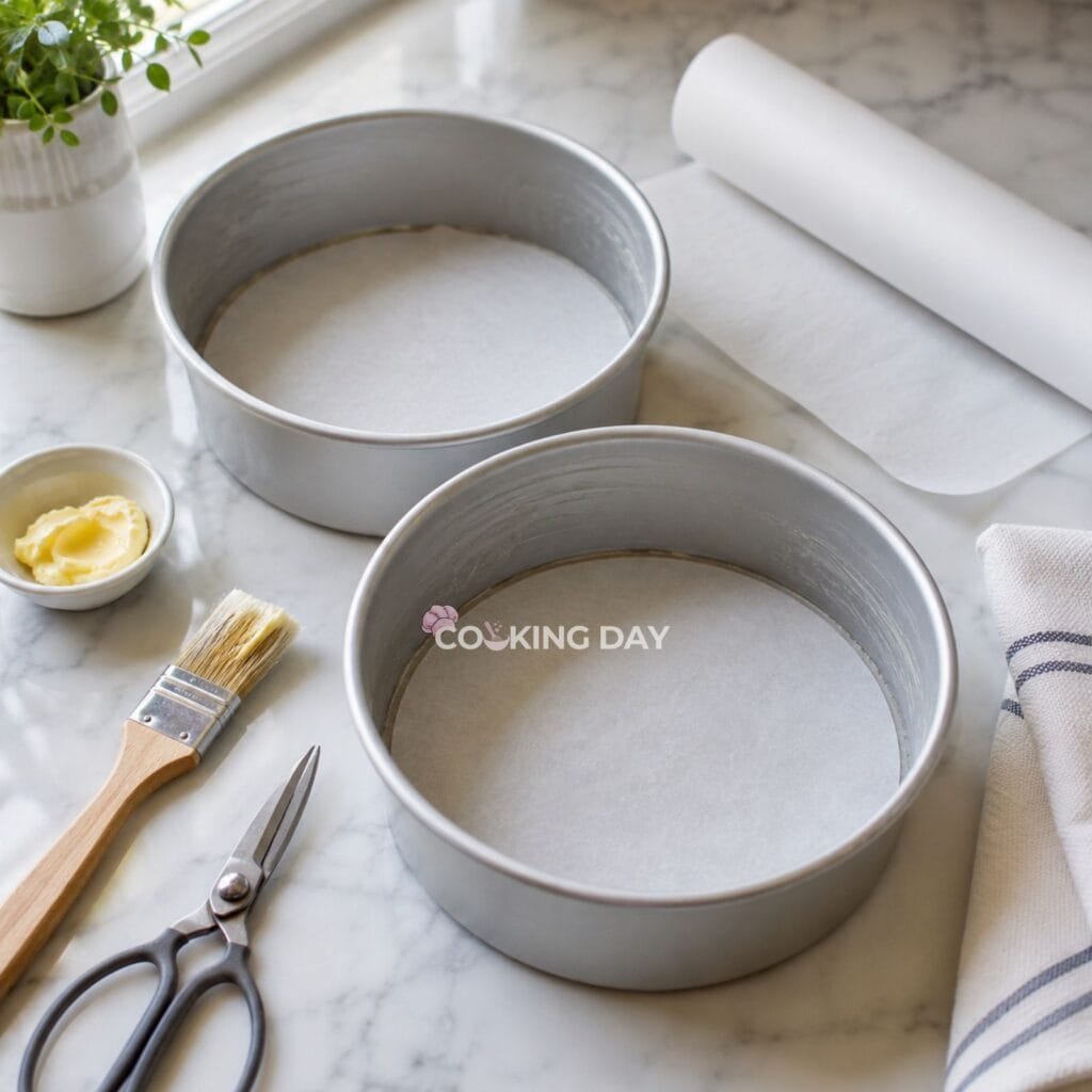Step 1_ Prepare the Cake Pans - Red Velvet Cake