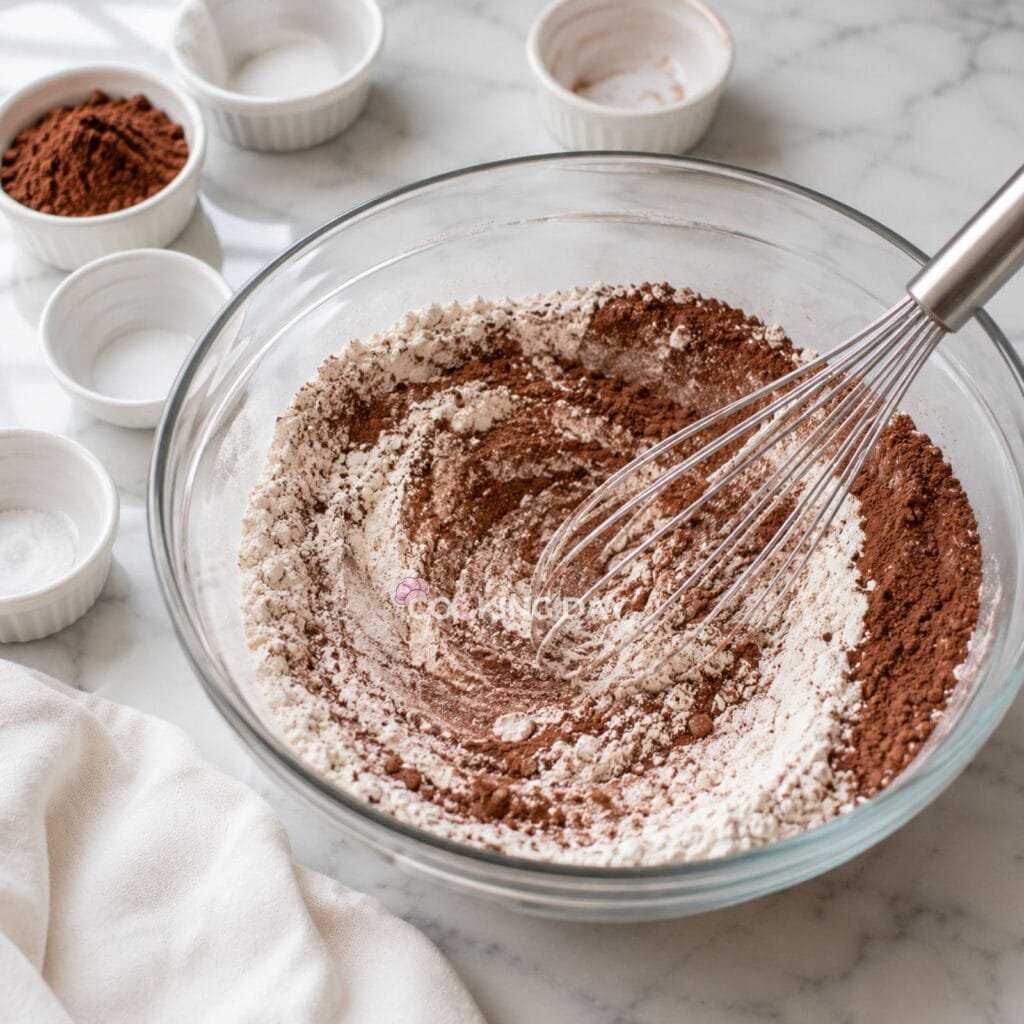 Step 2_ Combine the Dry Ingredients - Red Velvet Cake
