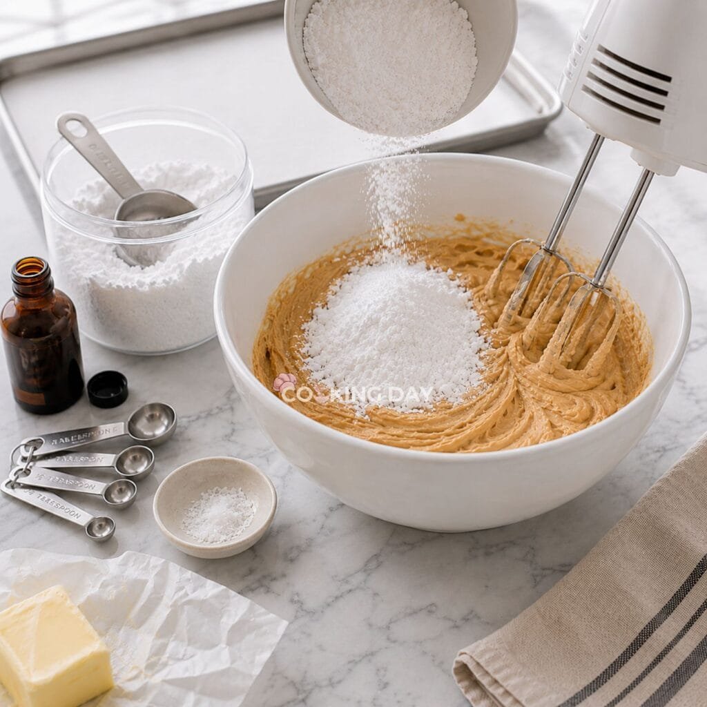Step 3: Add the Powdered Sugar - Peanut Butter Truffles