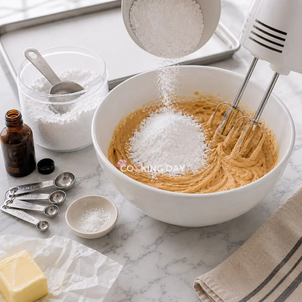Step 3: Add the Powdered Sugar - Peanut Butter Truffles