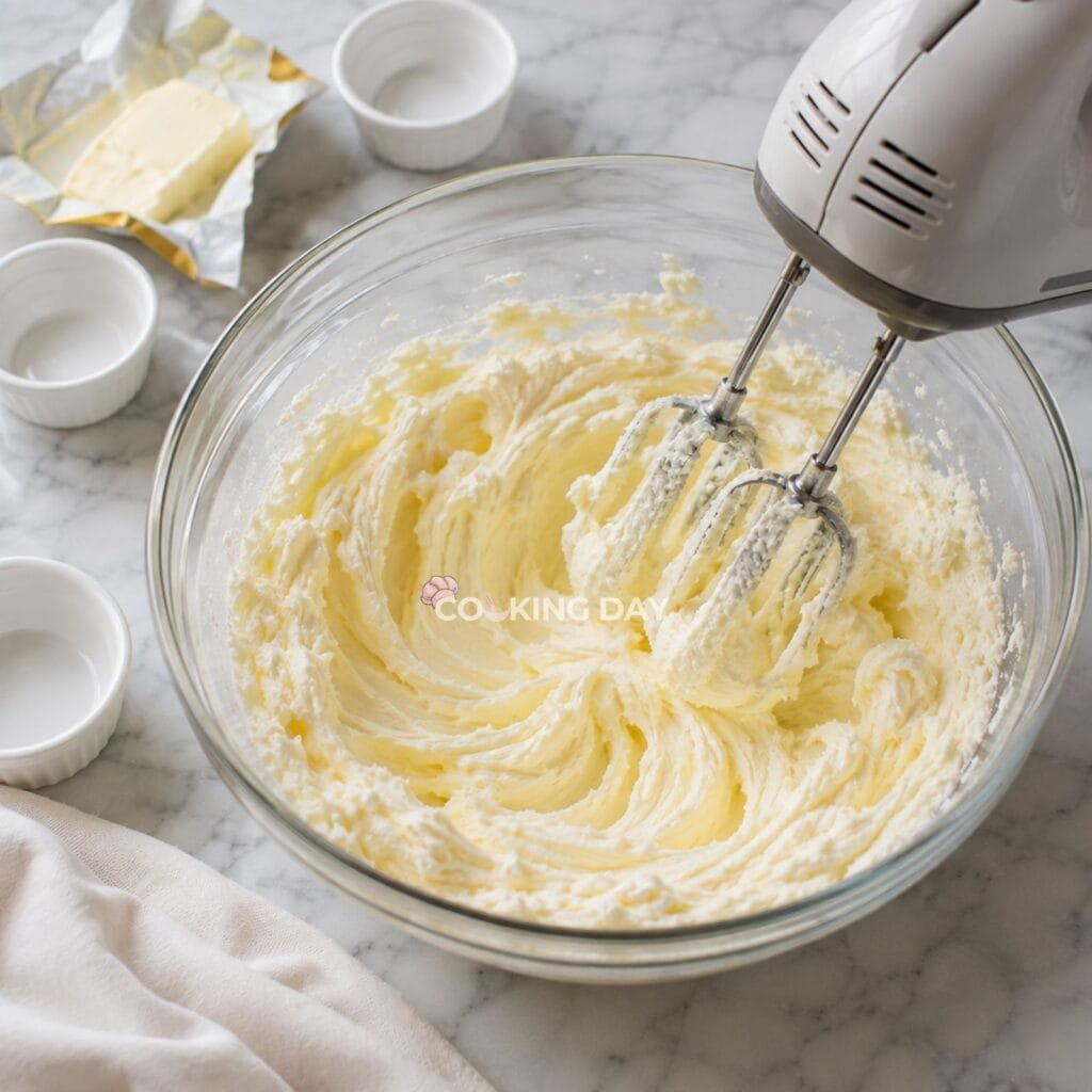 Step 3_ Cream the Butter and Sugar - Red Velvet Cake