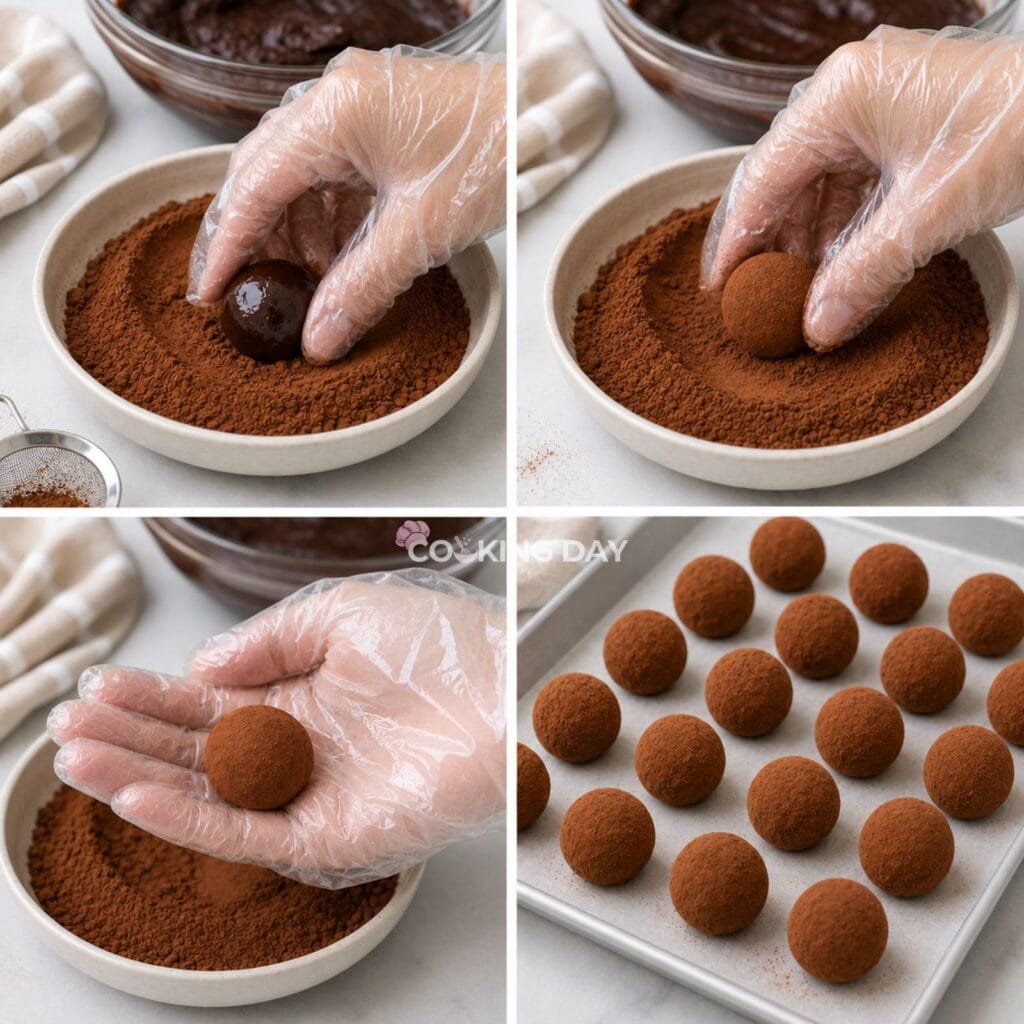 Step 6_ Coat -Salted Caramel Chocolate Truffles