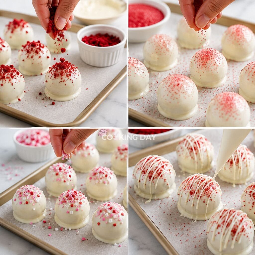Step 6_ Decorate - Red Velvet Truffles