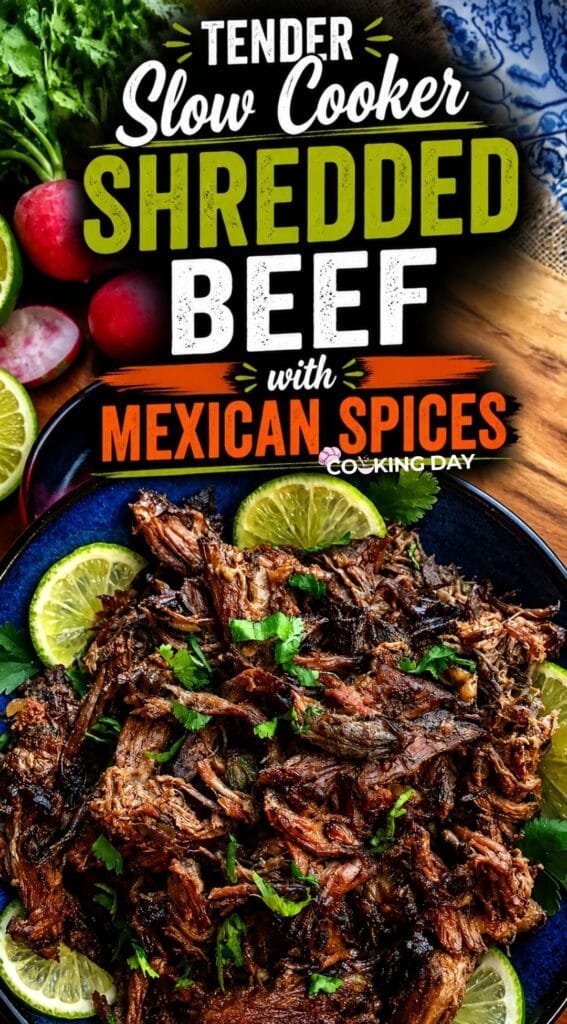 Tender Slow Cooker Shredded Beef with Mexican Spices
