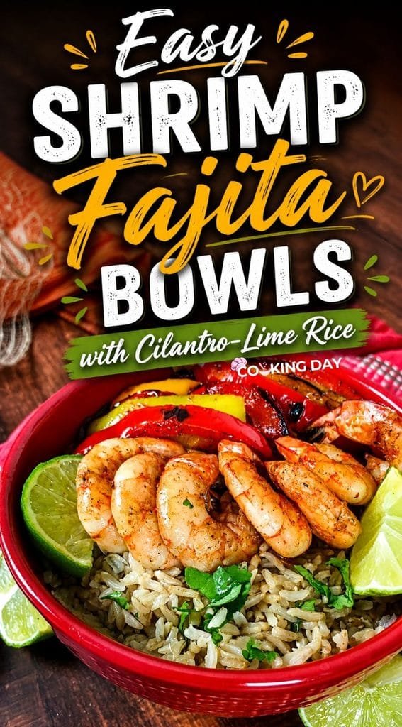 Easy Shrimp Fajita Bowls with Cilantro-Lime Rice