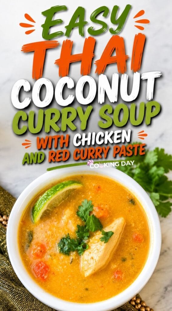Easy Thai Coconut Curry Soup with Chicken and Red Curry Paste