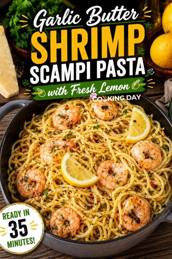Garlic Butter Shrimp Scampi Pasta with Fresh Lemon