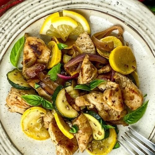 30-Minute One-Skillet Lemon Chicken with Summer Squash