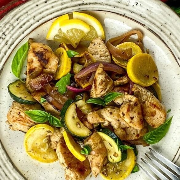 30-Minute One-Skillet Lemon Chicken with Summer Squash
