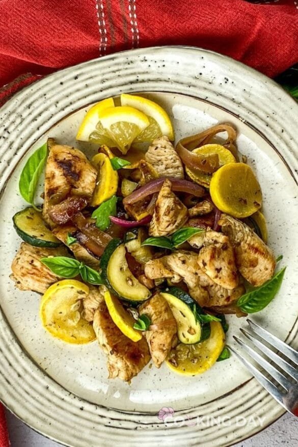 30-Minute One-Skillet Lemon Chicken with Summer Squash
