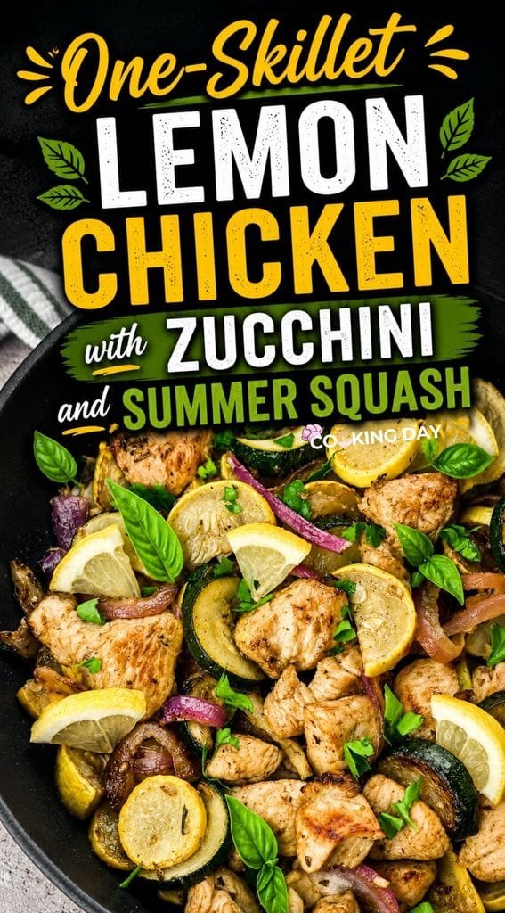 One-Skillet Lemon Chicken with Zucchini and Summer Squash