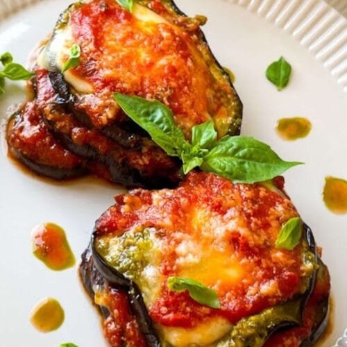 Pesto Eggplant Parmesan