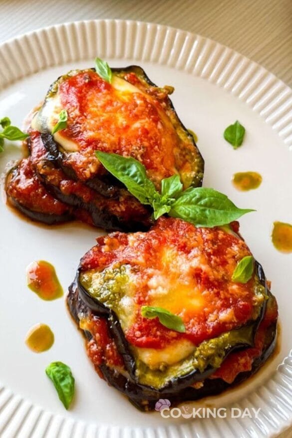 Pesto Eggplant Parmesan