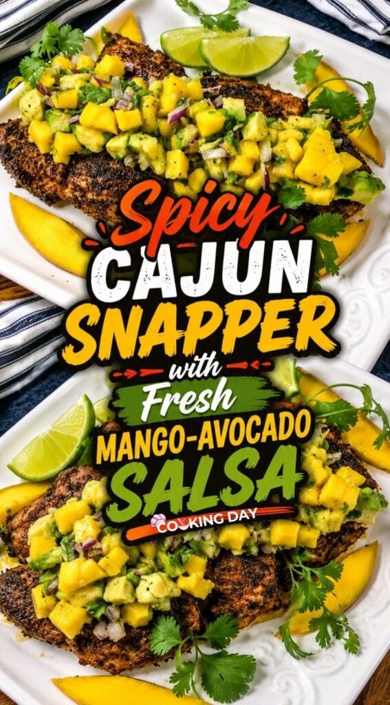 Spicy Cajun Snapper with Fresh Mango Avocado Salsa