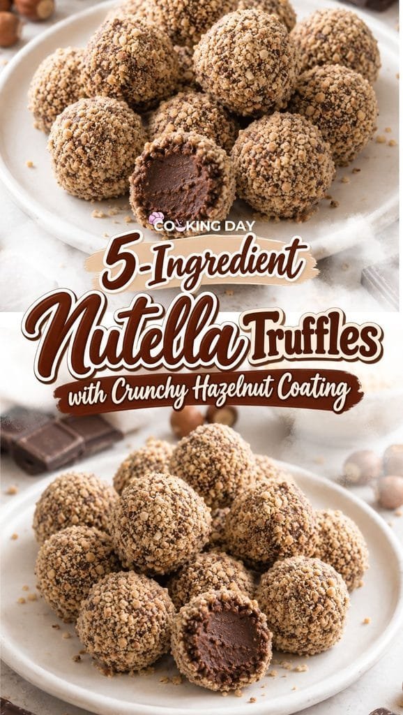 5-Ingredient Nutella Truffles with Crunchy Hazelnut Coating