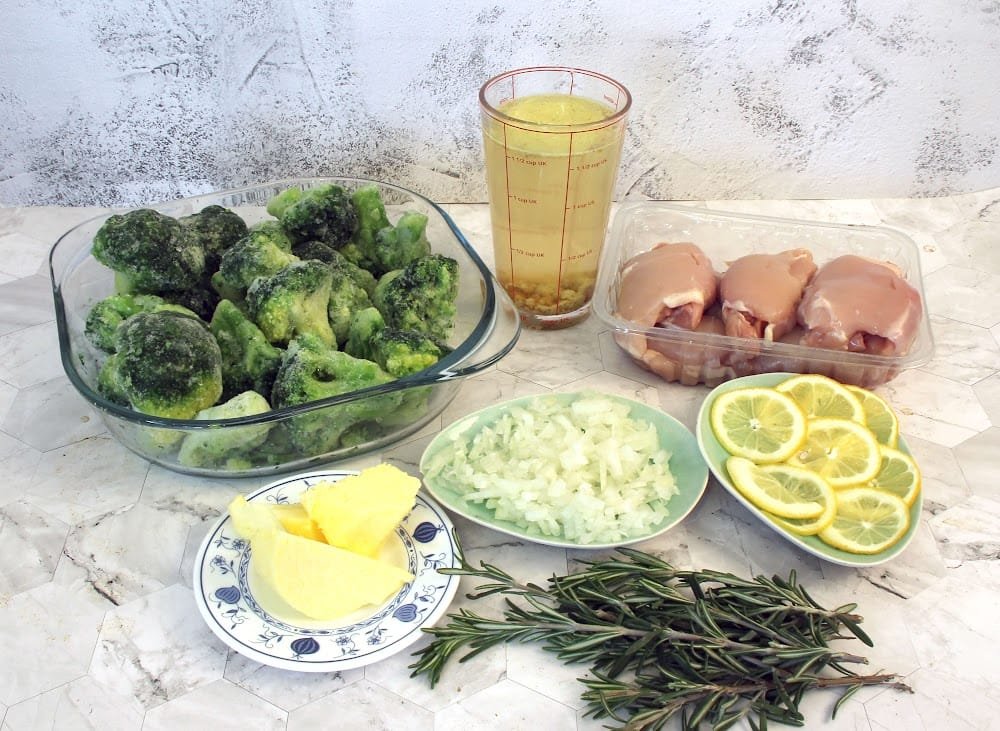 Ingredients - Lemon Chicken with Rosemary and Broccoli