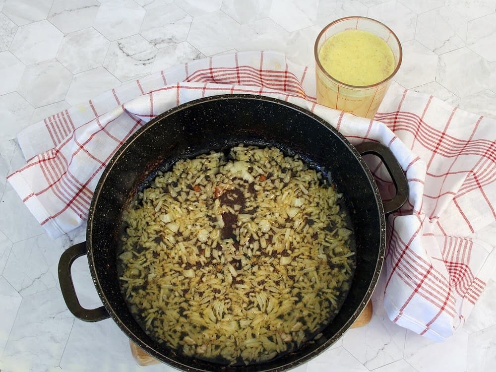 Cook the Shallots - One Skillet Lemon Rosemary Chicken and Broccoli