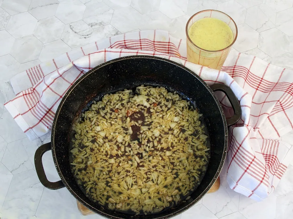 Cook the Shallots - One Skillet Lemon Rosemary Chicken and Broccoli