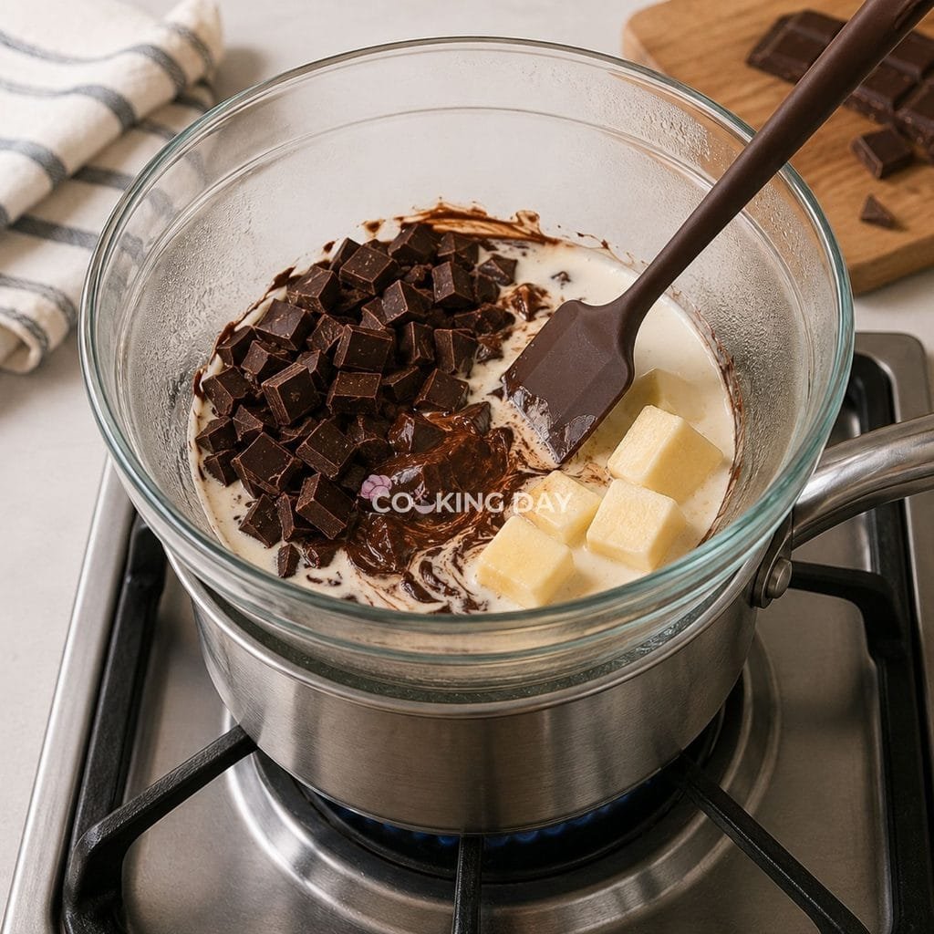 Step 2_ Add the Chocolate, Cream, and Butter-How to Make Nutella Truffles