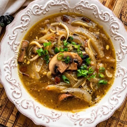 Healthy Daikon Noodle Soup with Caramelized Onions