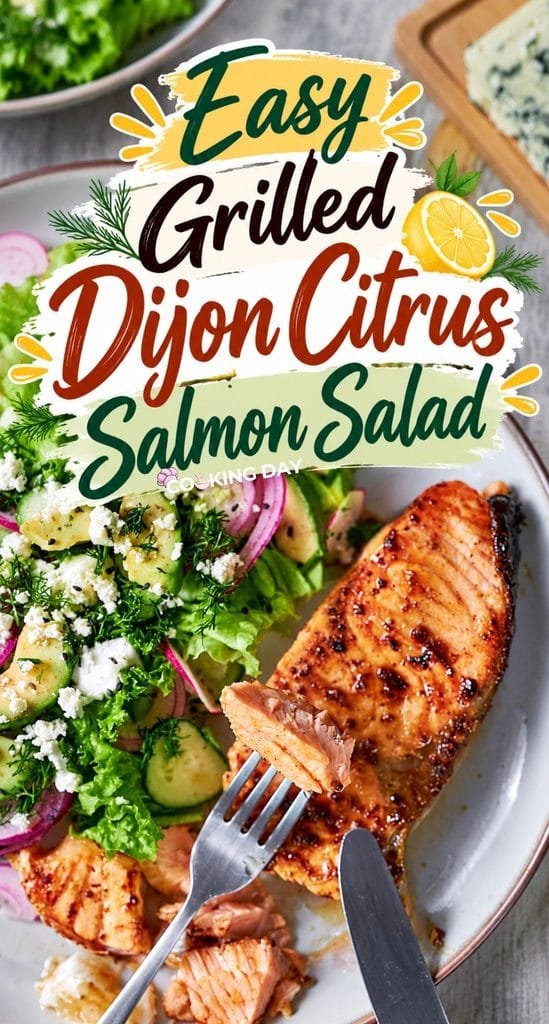 Easy Grilled Dijon Citrus Salmon Salad