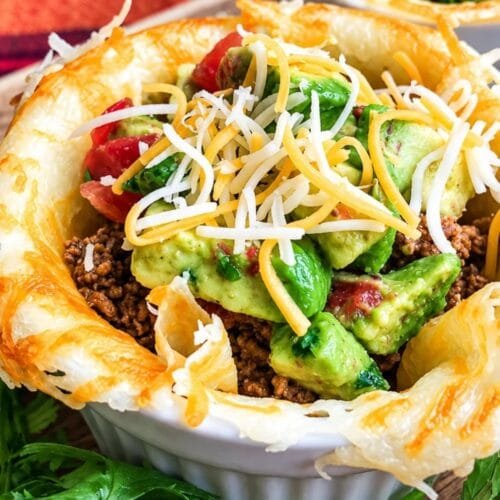 Keto Taco Bowls with Avocado Salsa