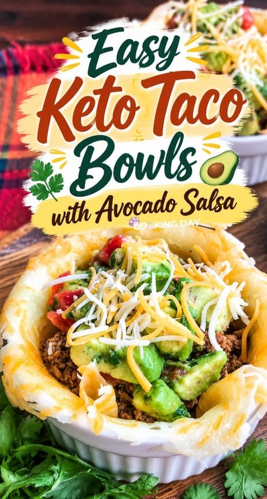 Easy Keto Taco Bowls with Avocado Salsa
