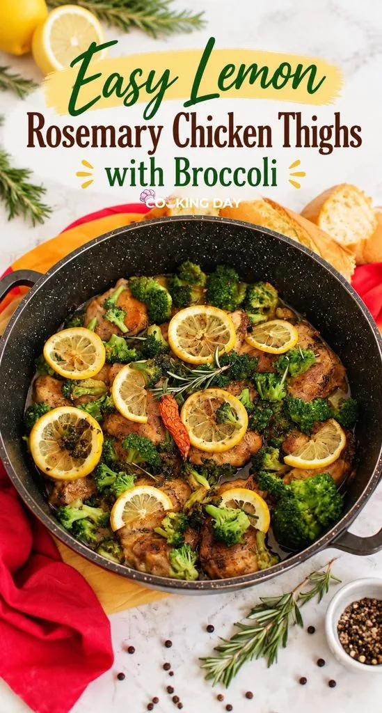 Easy Lemon Rosemary Chicken Thighs with Broccoli