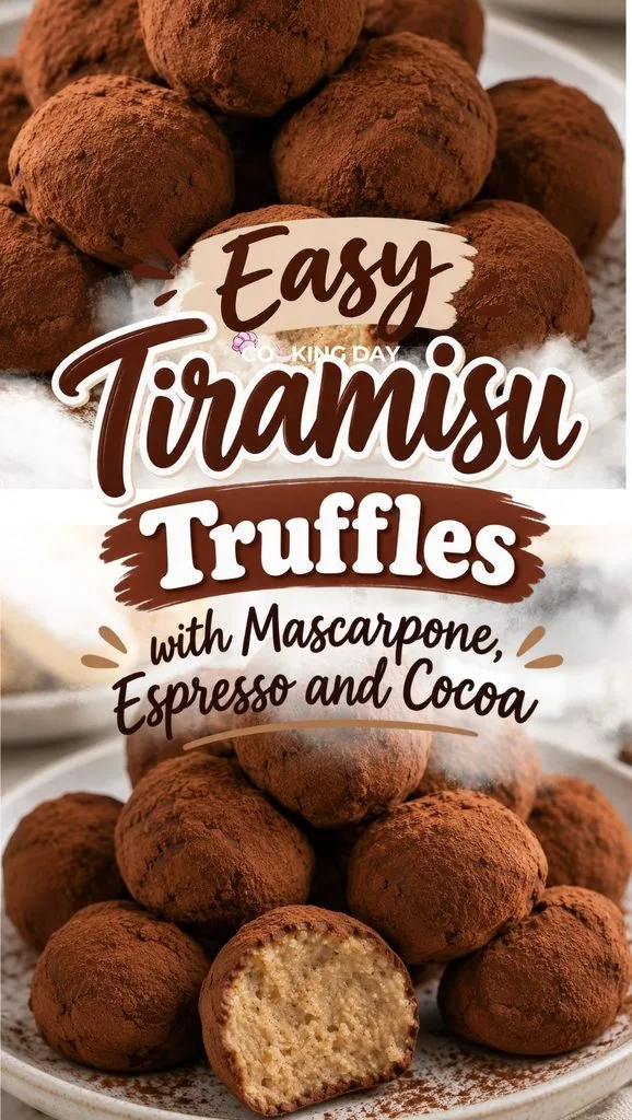 Easy Tiramisu Truffles with Mascarpone, Espresso and Cocoa
