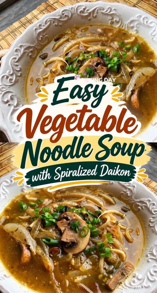 Easy Vegetable Noodle Soup with Spiralized Daikon
