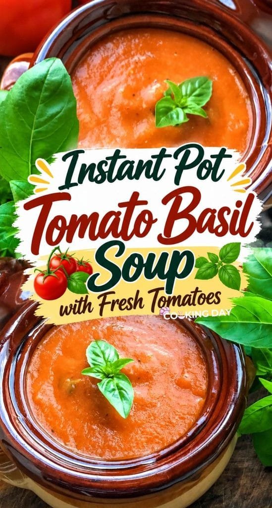 Instant Pot Tomato Basil Soup with Fresh Tomatoes
