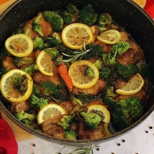 Lemon Chicken with Rosemary and Broccoli