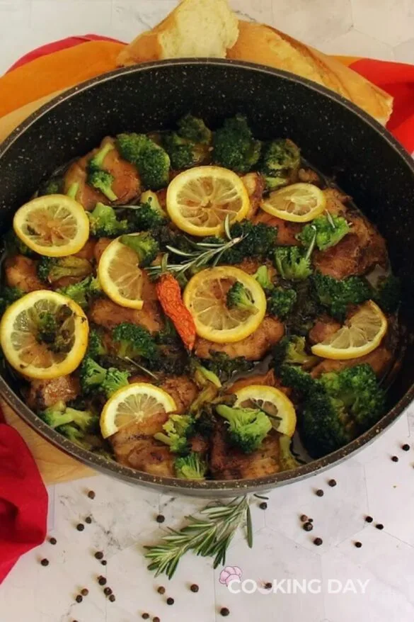 Lemon Chicken with Rosemary and Broccoli
