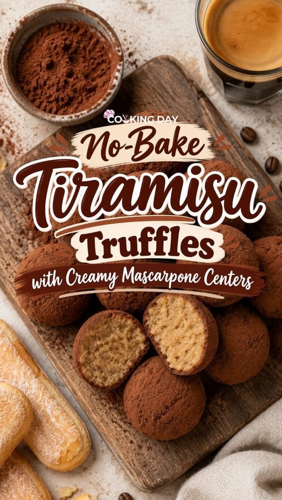 No-Bake Tiramisu Truffles with Creamy Mascarpone Centers