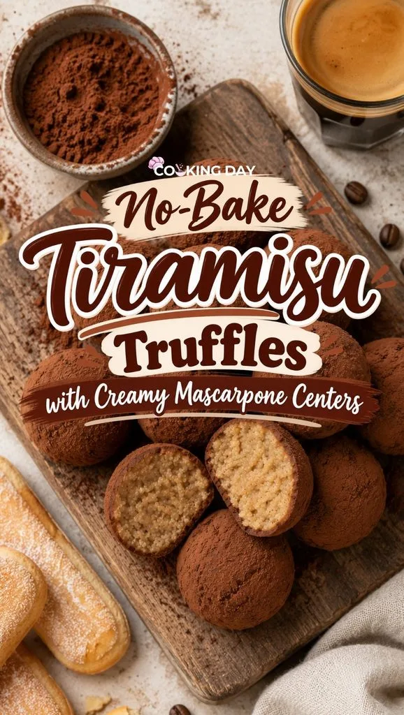 No-Bake Tiramisu Truffles with Creamy Mascarpone Centers